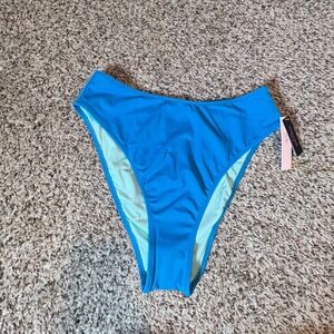 Victoria's Secret Blue High Waist High Leg Bikini Bottom NWT Medium 604331-QDG